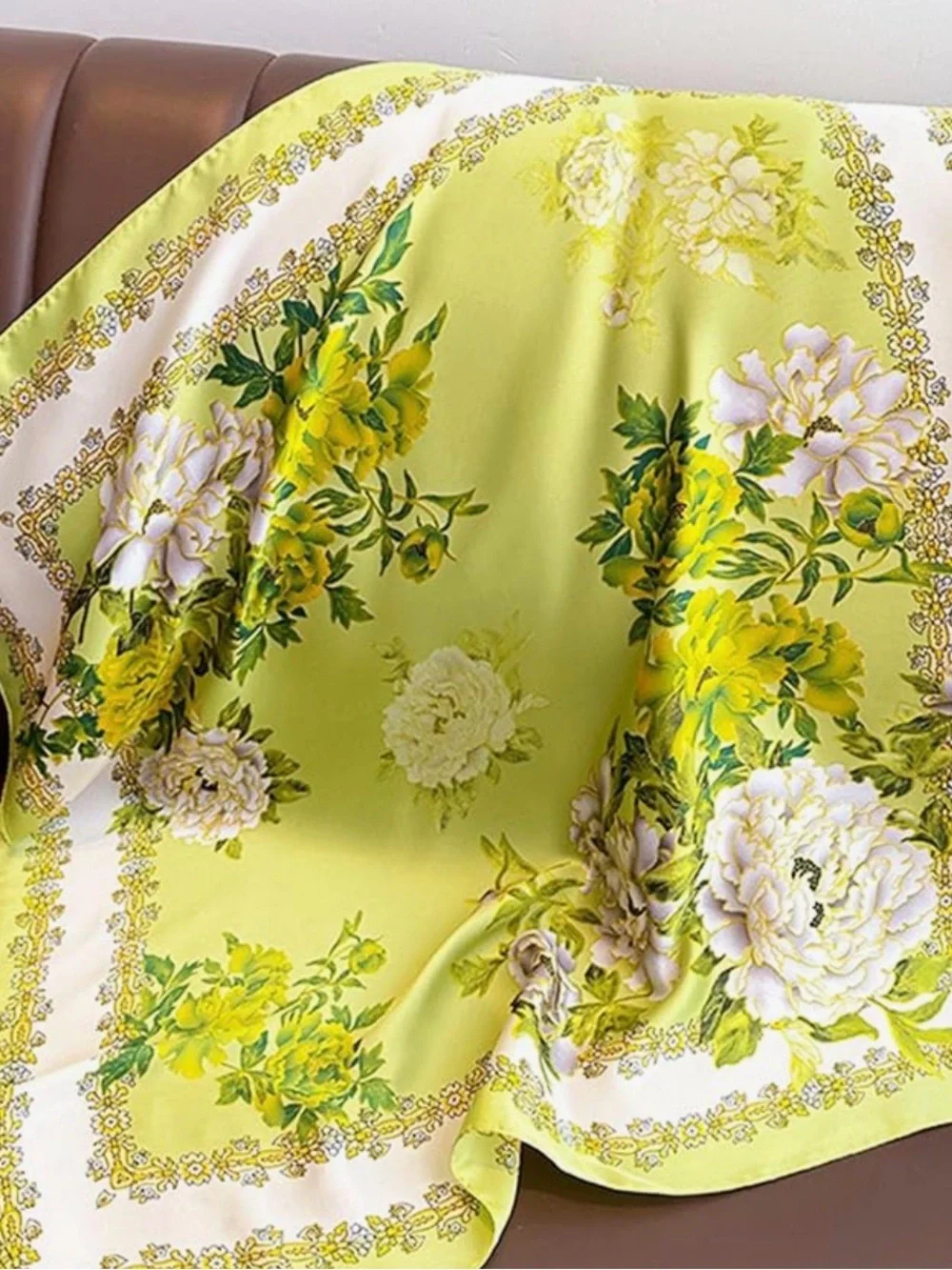 NEW Green Floral Scarf - Women Accessories